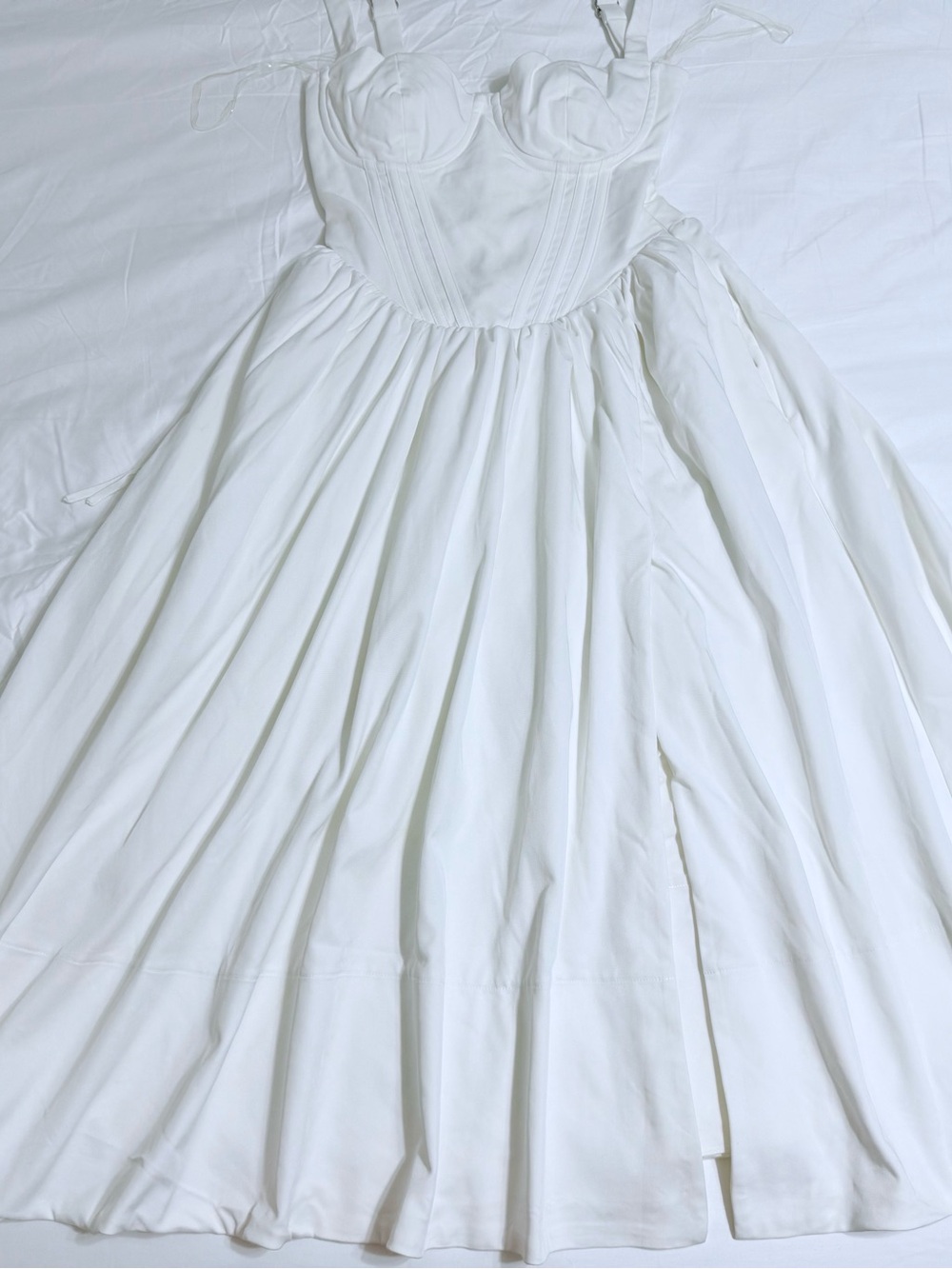 HOUSE OF CB 'Kelly' White Corset Midi Dress S Cup A-C NWOT - Picture 3 of 11